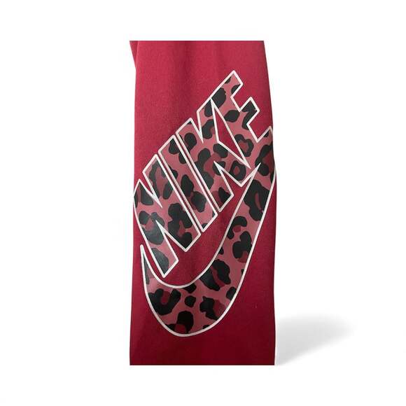 Nike Red Leopard Print Mid-Rise Full Length Leggings Women's Size Small - Picture 1 of 4